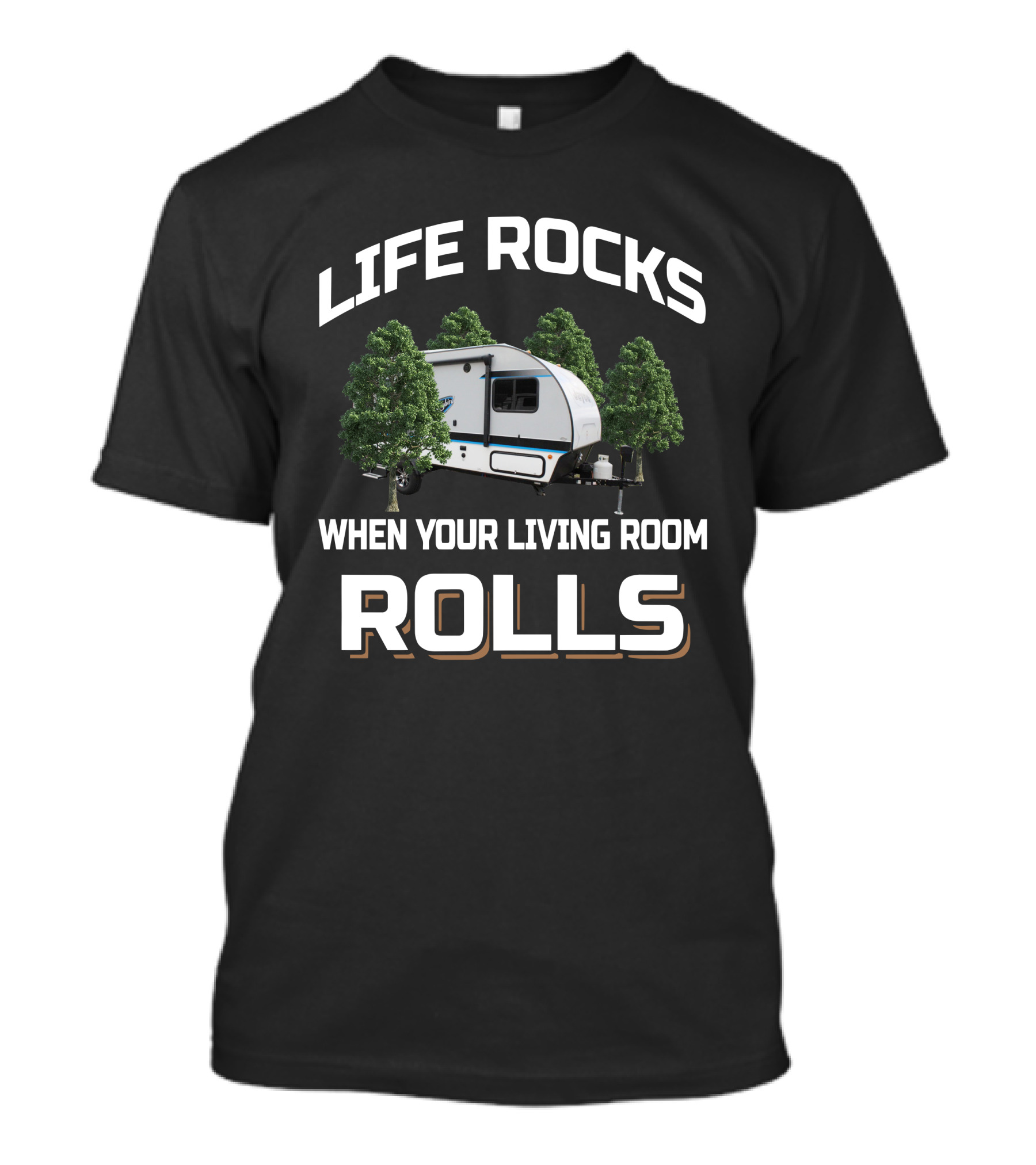 Life Rocks When Your Living Room Rolls Jayco Hummingbird Camper T-Shirt