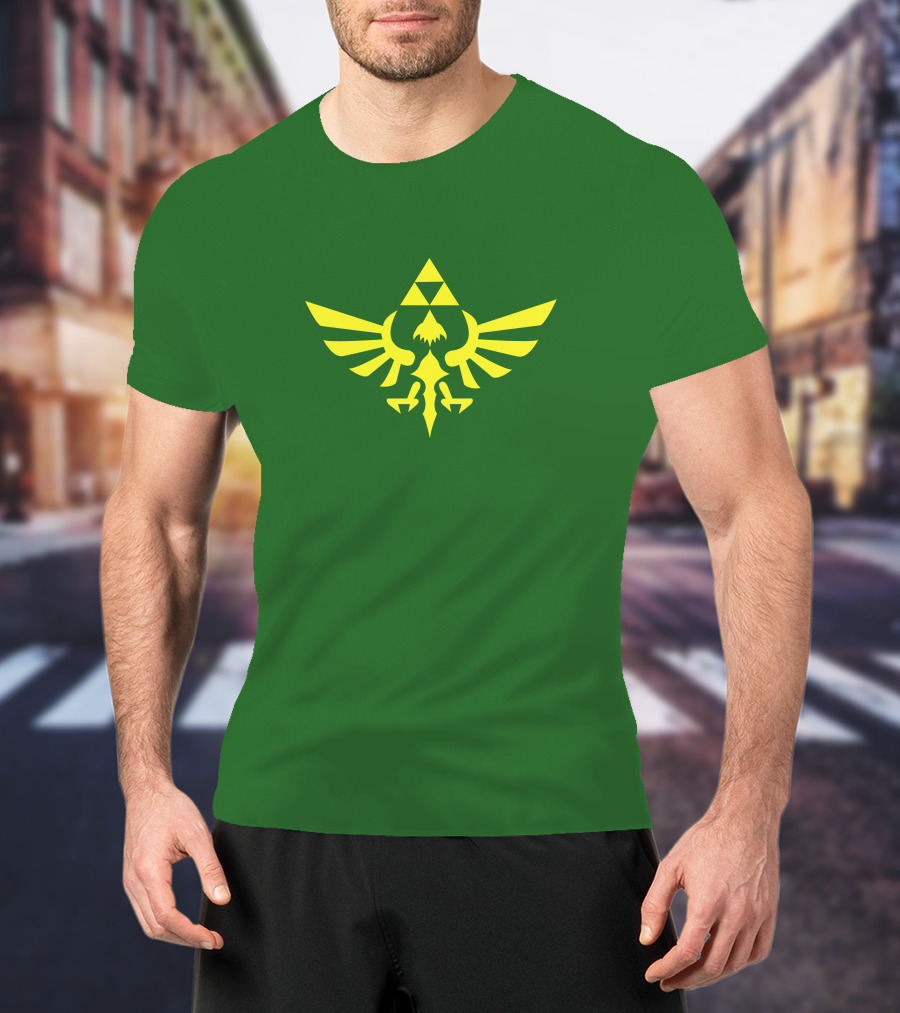 Triforce Symbol Hylian Eagle Green Cargo Shorts T-Shirt