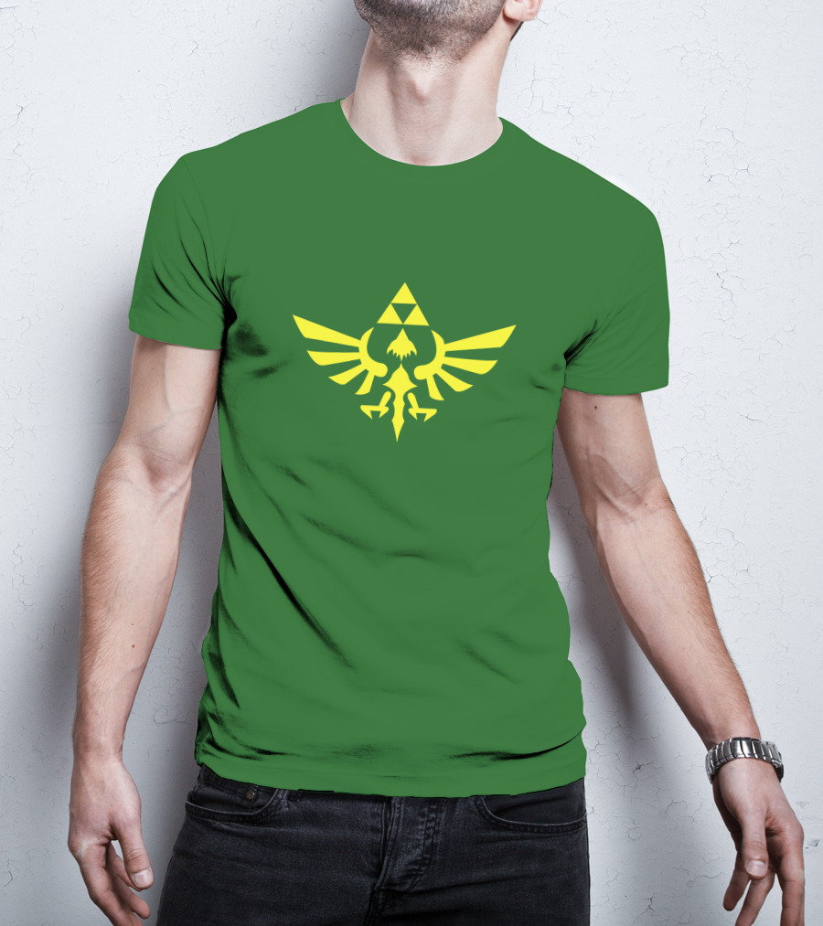 Triforce Symbol Hylian Eagle Green Cargo Shorts T-Shirt