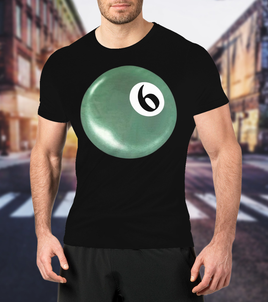 Syxx 6 Ball Green Pool Ball T-Shirt