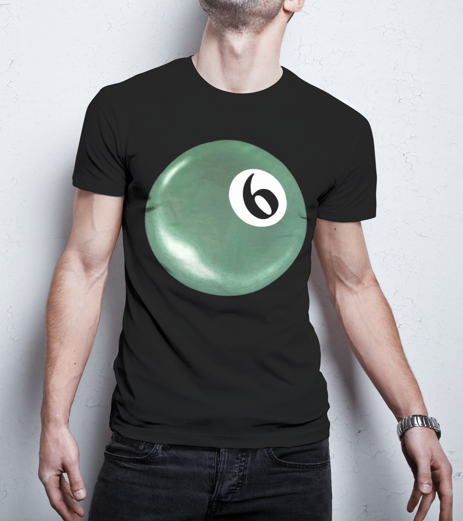 Syxx 6 Ball Green Pool Ball T-Shirt