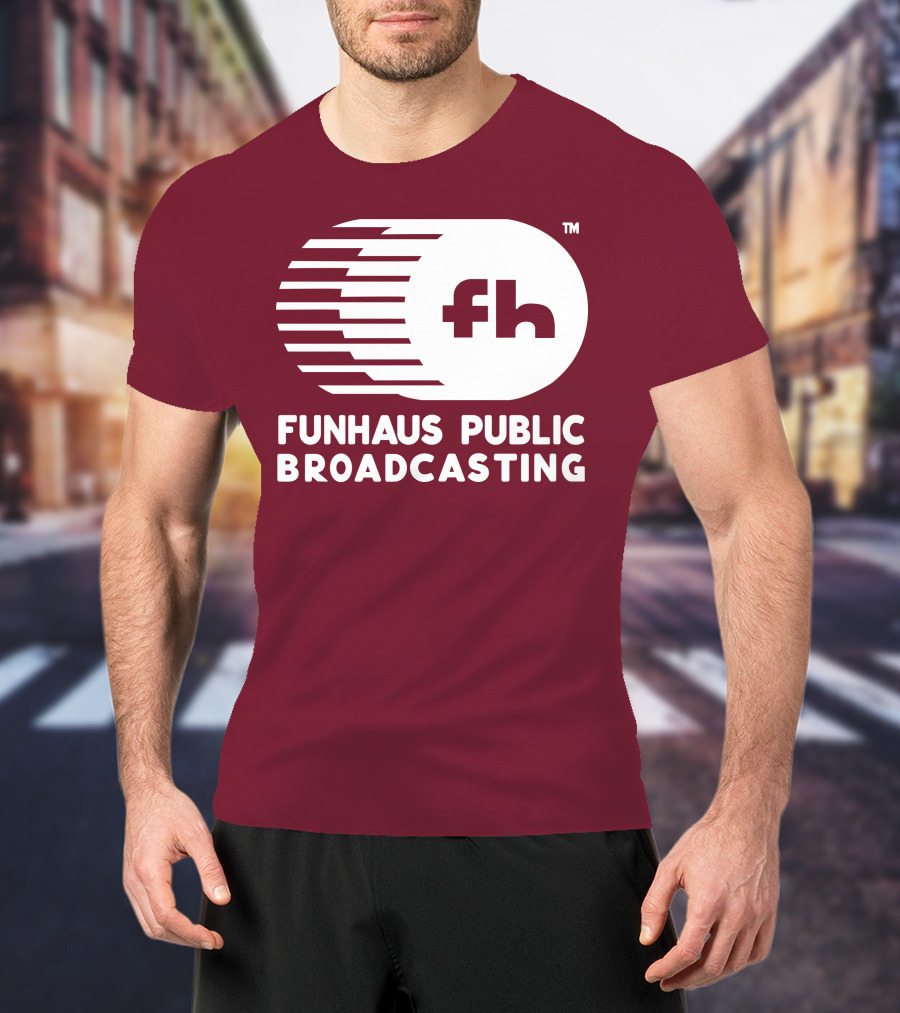 Funhaus Public Broadcasting Logo Design Fh T-Shirt