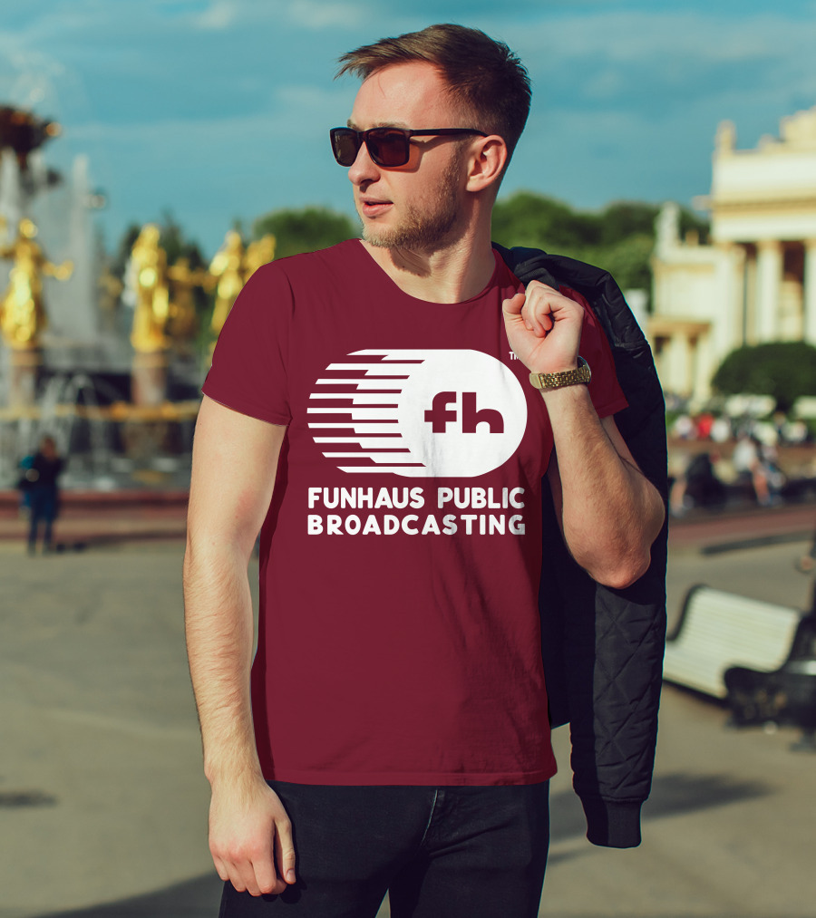 Funhaus Public Broadcasting Logo Design Fh T-Shirt