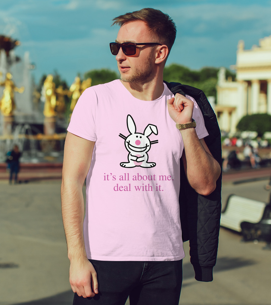 Emi It's All About Me Deal With It Happy Bunny T-Shirt