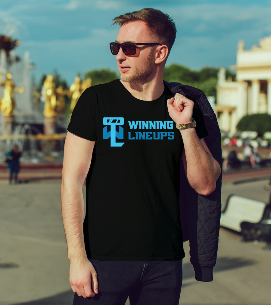 Winning Lineups Iconic Logo And Text Blue T-Shirt
