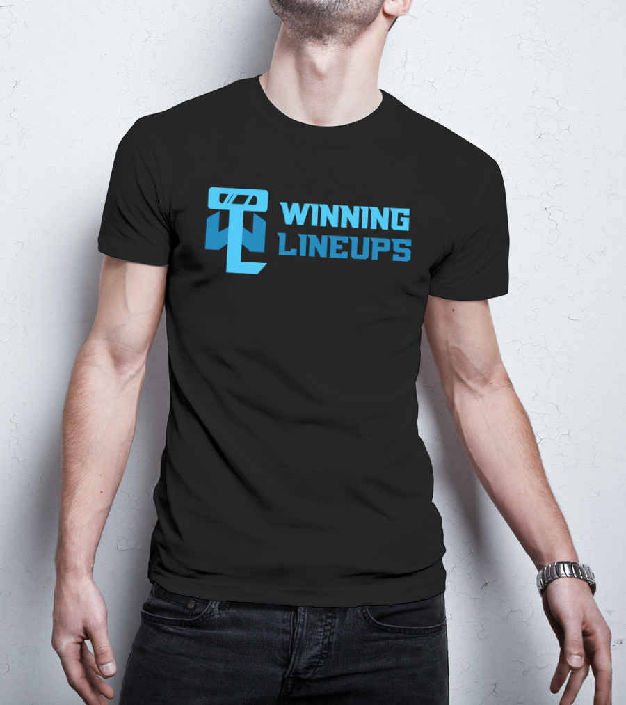 Winning Lineups Iconic Logo And Text Blue T-Shirt