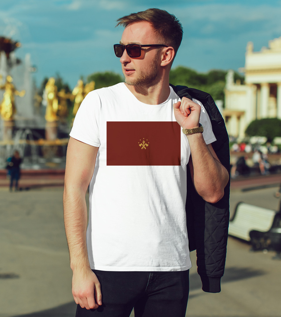 Tariq Nasheed Foundational Black American Flag Brown And Gold T-Shirt