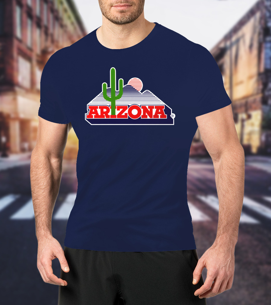 Arizona Desert Landscape With Cactus And Mountain T-Shirt
