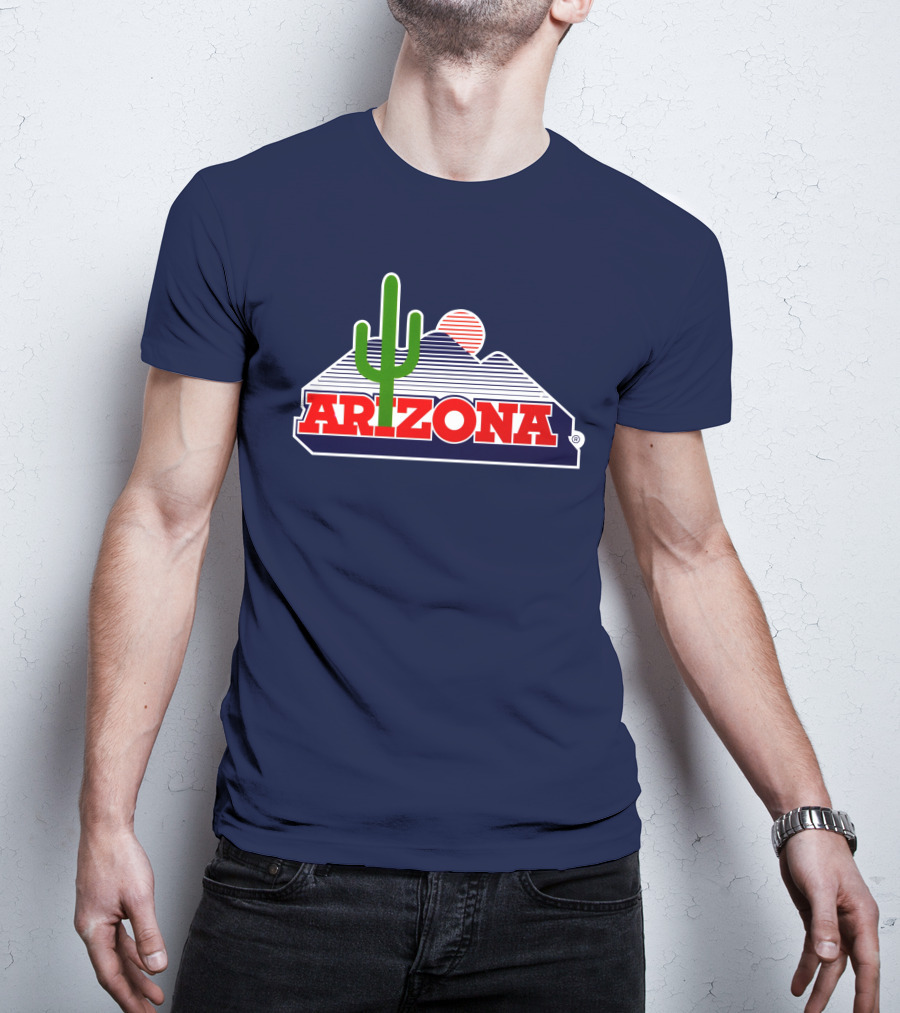 Arizona Desert Landscape With Cactus And Mountain T-Shirt