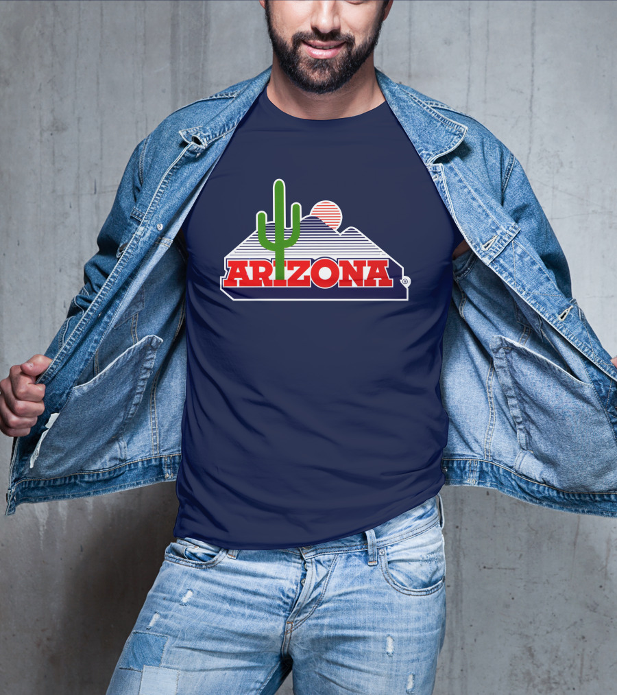 Arizona Wildcats Logo Cactus And Sunset T-Shirt