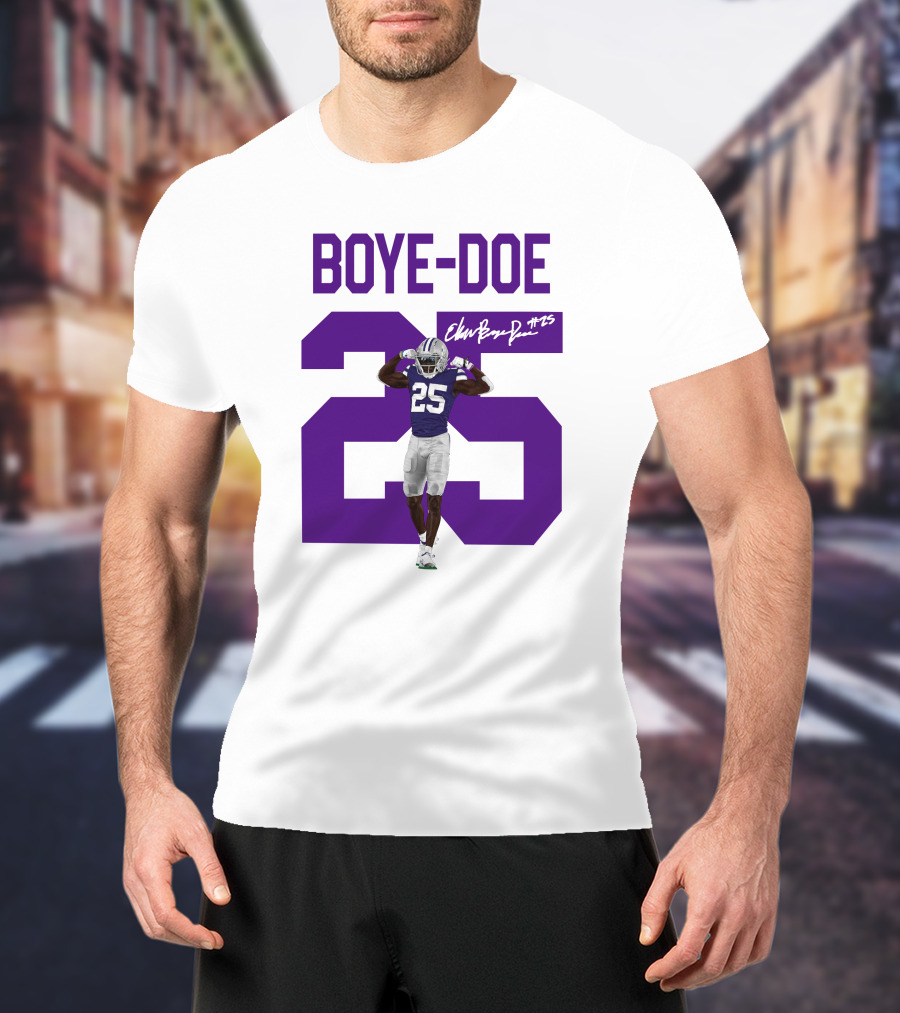Boye-Doe 25 Signature And Purple Athlete T-Shirt