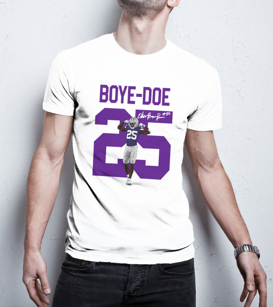 Boye-Doe 25 Signature And Purple Athlete T-Shirt