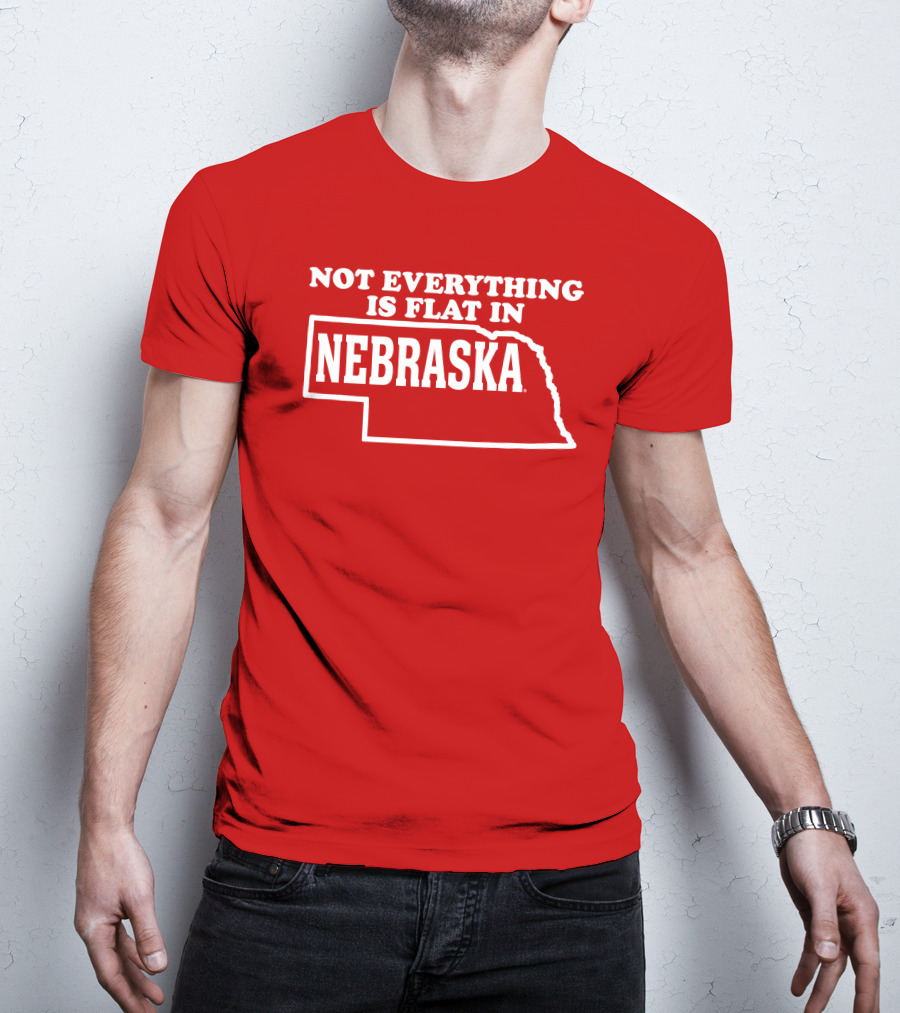 Deb Loves Deplorables Not Everything Is Flat In Nebraska Map T-Shirt