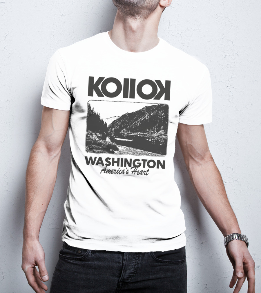 Kollok Washington America's Heart Scenic River Landscape T-Shirt