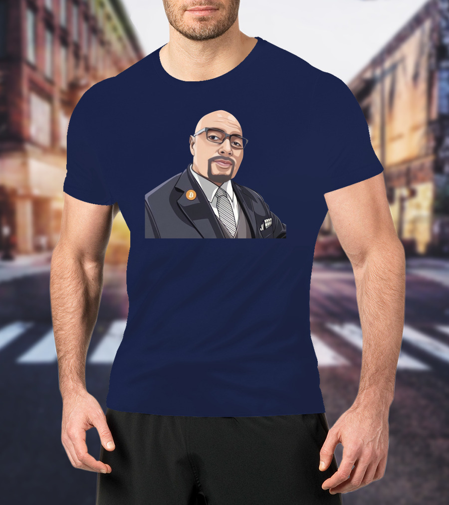 Lord Fusitu'a Bitcoin Enamel Pin Suit And Tie T-Shirt