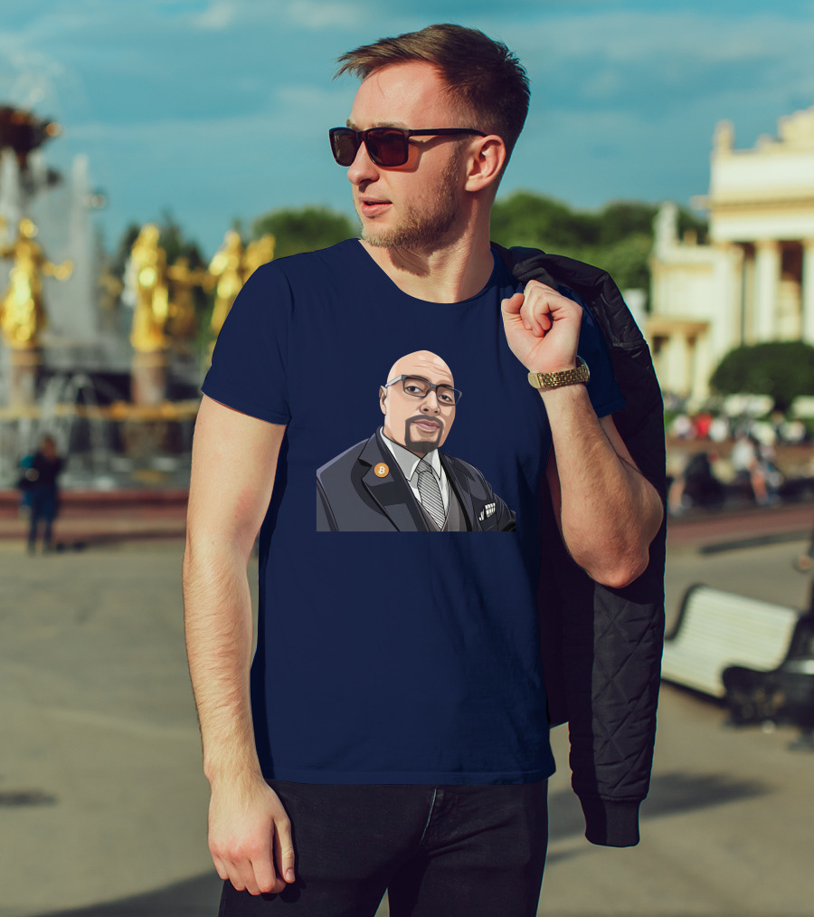 Lord Fusitu'a Bitcoin Enamel Pin Suit And Tie T-Shirt