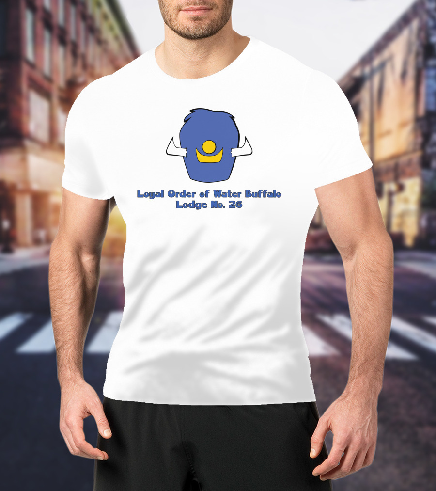 Loyal Order Of Water Buffalo Lodge No 26 Flintstones Club Emblem T-Shirt