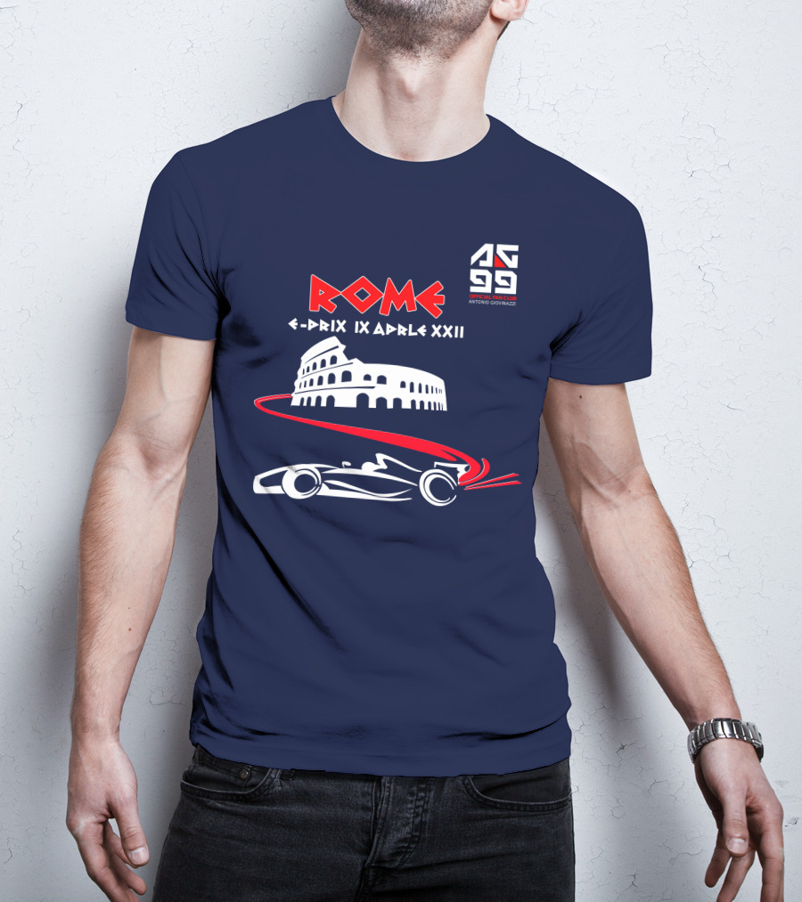 Rome E-Prix IX Aprile XXII AG99 Official Fan Club Antonio Giovinazzi T-Shirt