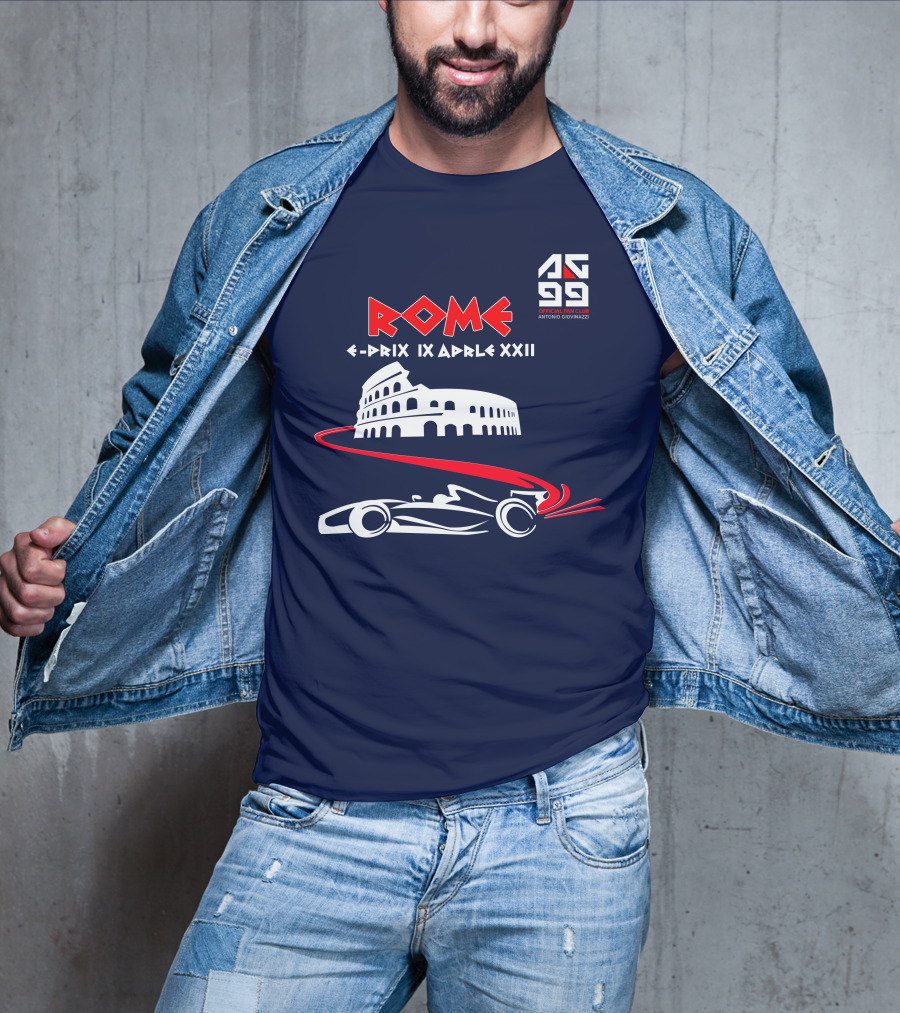 Rome E-Prix IX Aprile XXII AG99 Official Fan Club Antonio Giovinazzi T-Shirt