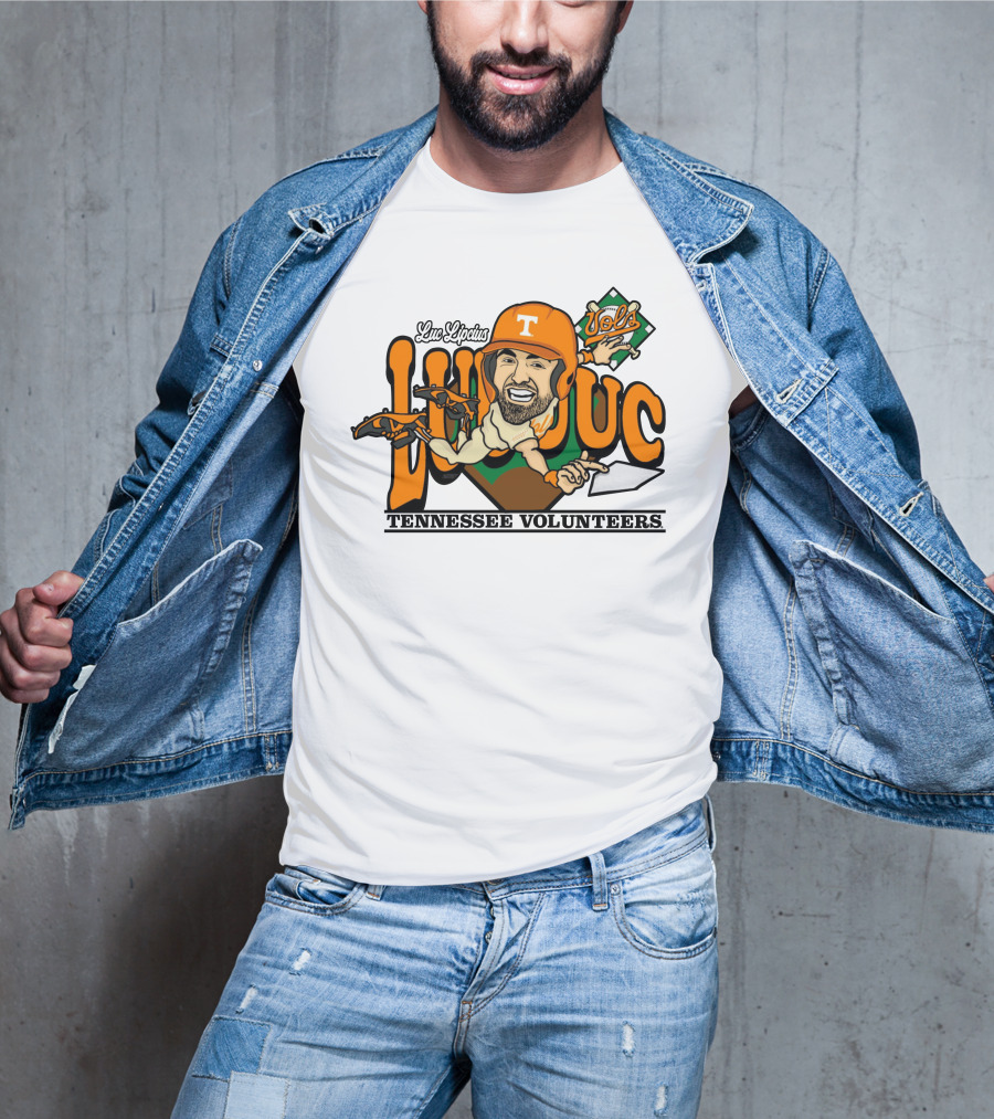 Luc Lipcius Vols Tennessee Volunteers Baseball Caricature T-Shirt