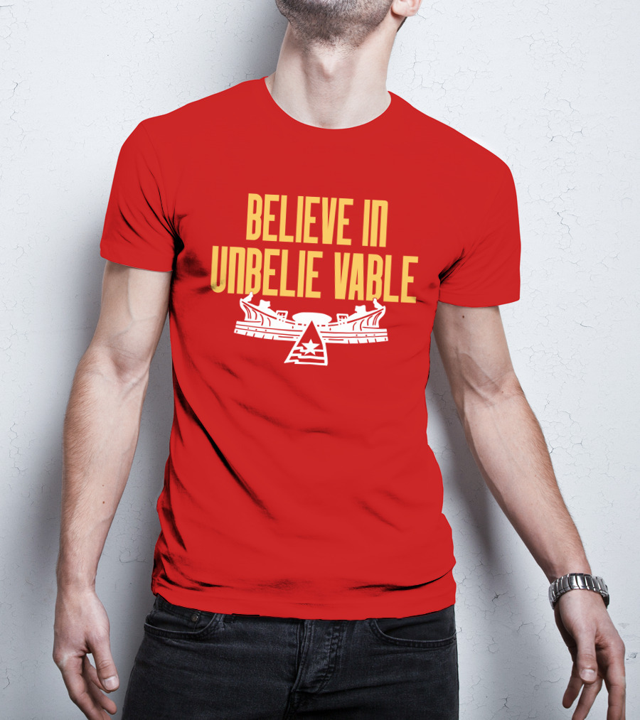 Kansas City Chiefs Believe In Unbelievable Stadium Emblem T-Shirt