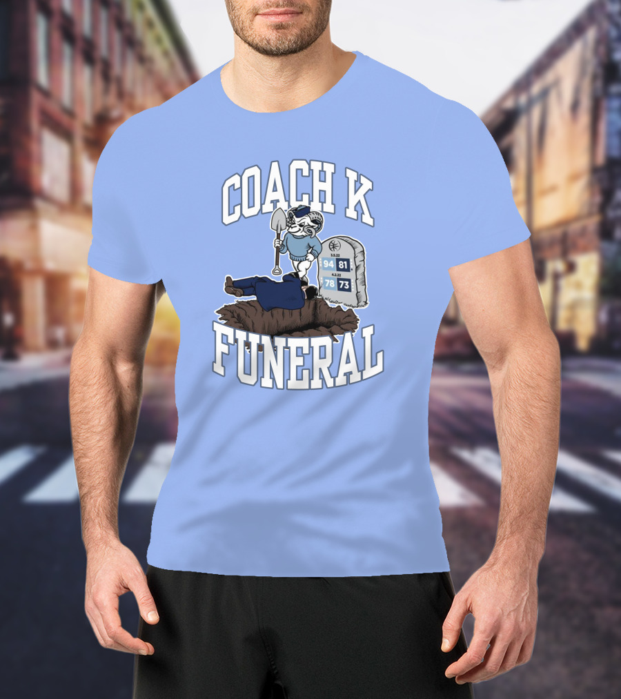Coach K Funeral Tombstone 94 81 78 73 Duke Rivalry Iconic T-Shirt