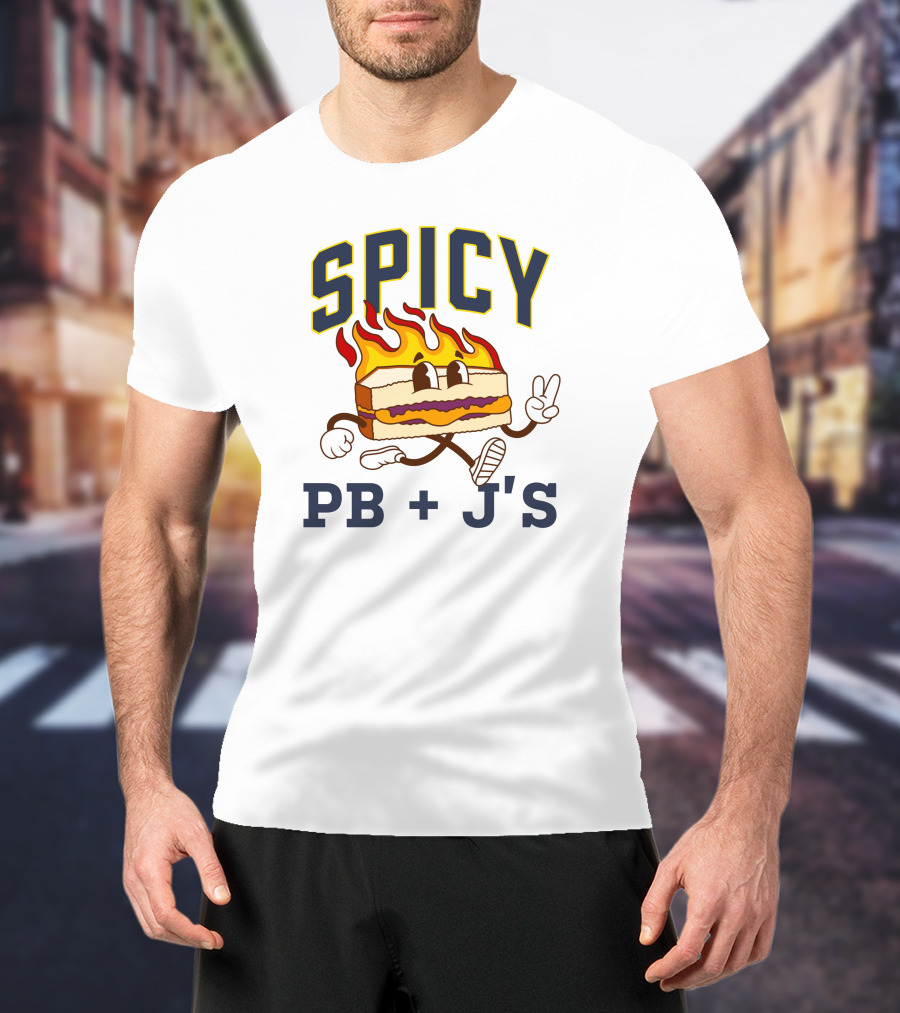 Spicy PB + J's Flaming Sandwich Character T-Shirt