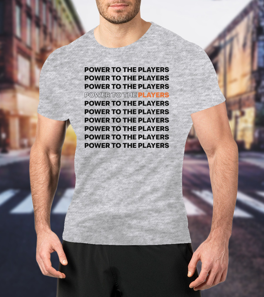 Power To The Players Bold Repeated T-Shirt