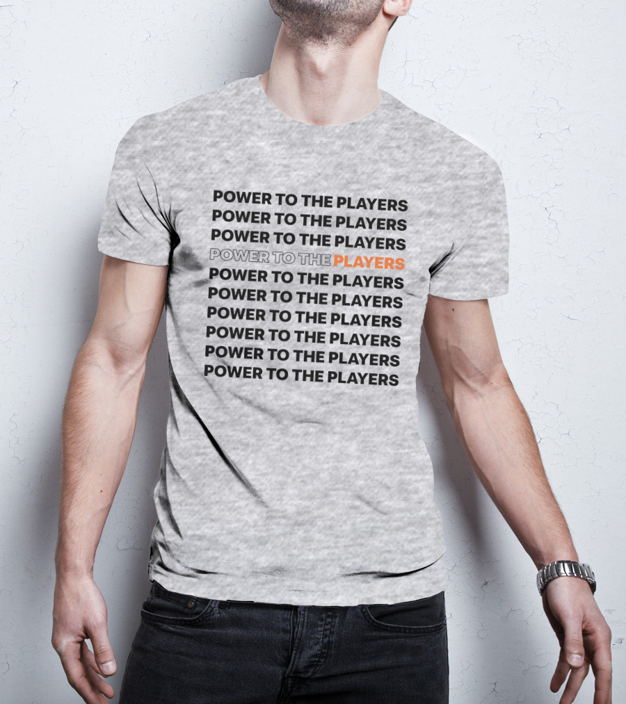 Power To The Players Bold Repeated T-Shirt