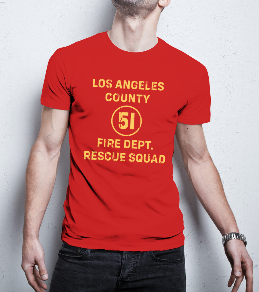 Los Angeles County 51 Fire Dept Rescue Squad T-Shirt