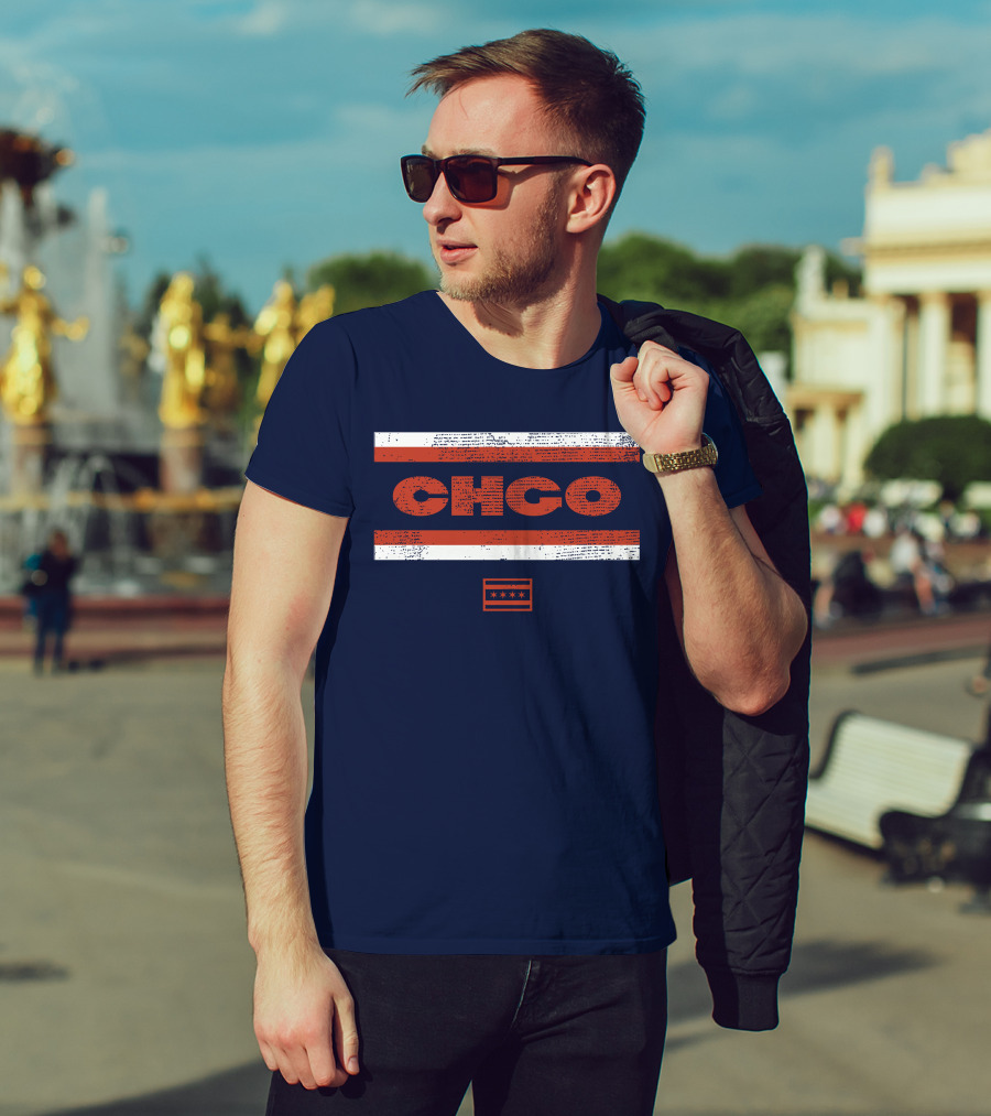 Brenda Webber CHGO Midway Chicago Flag Stripes T-Shirt