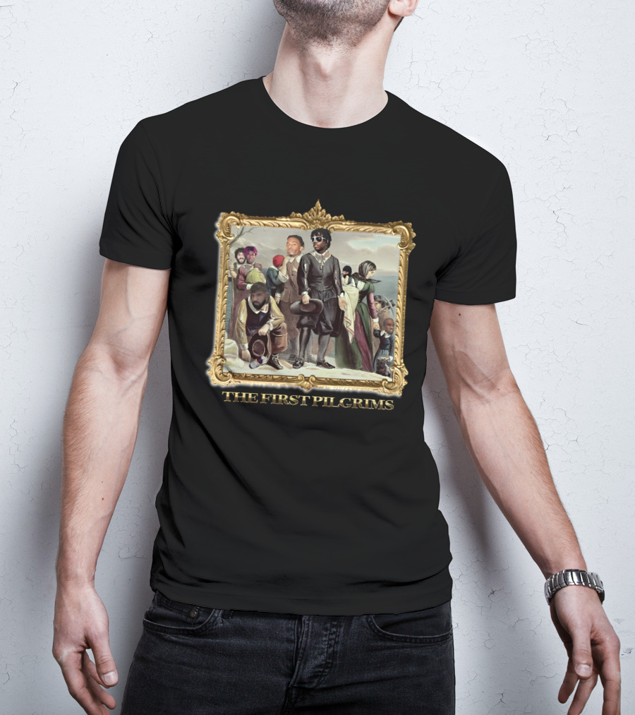 Crappy Worldwide The First Pilgrims Framed Historical T-Shirt