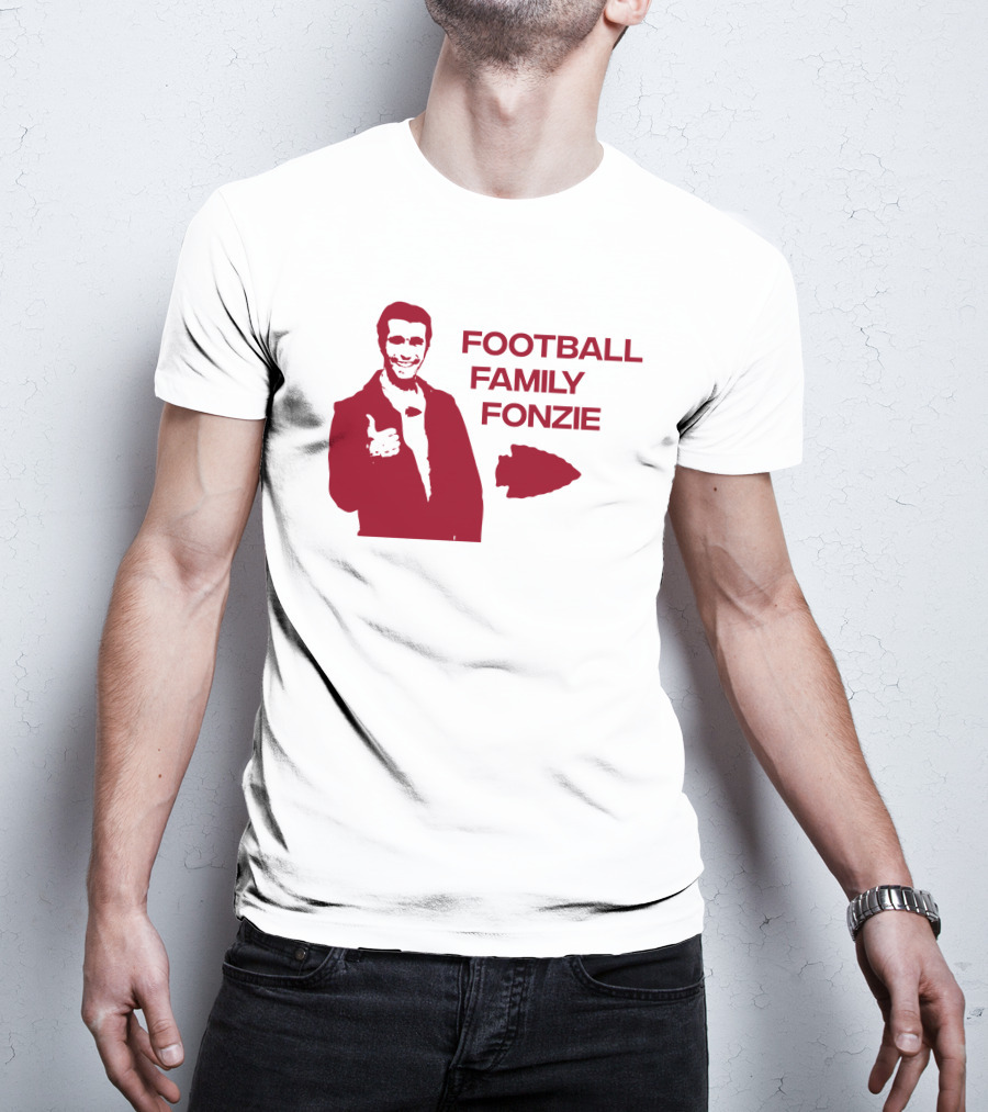 Travis Kelce Football Family Fonzie Chiefs Arrowhead T-Shirt
