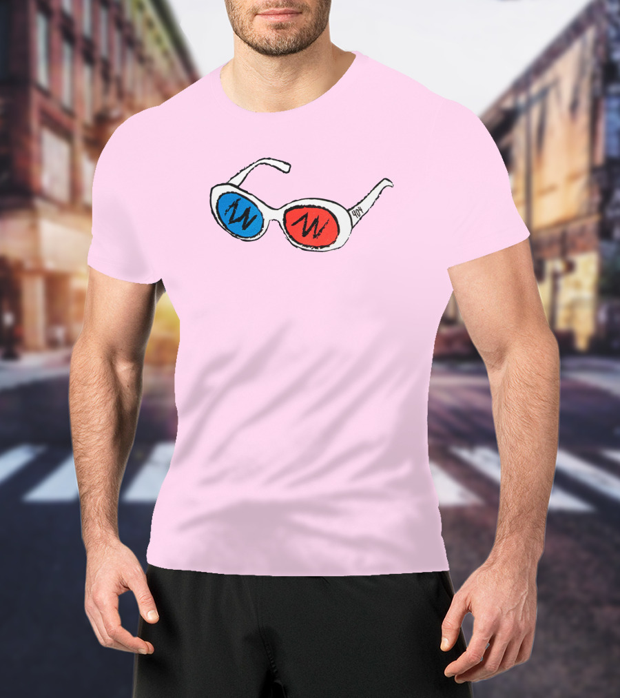George 3D Goggles Blue Red Lenses T-Shirt