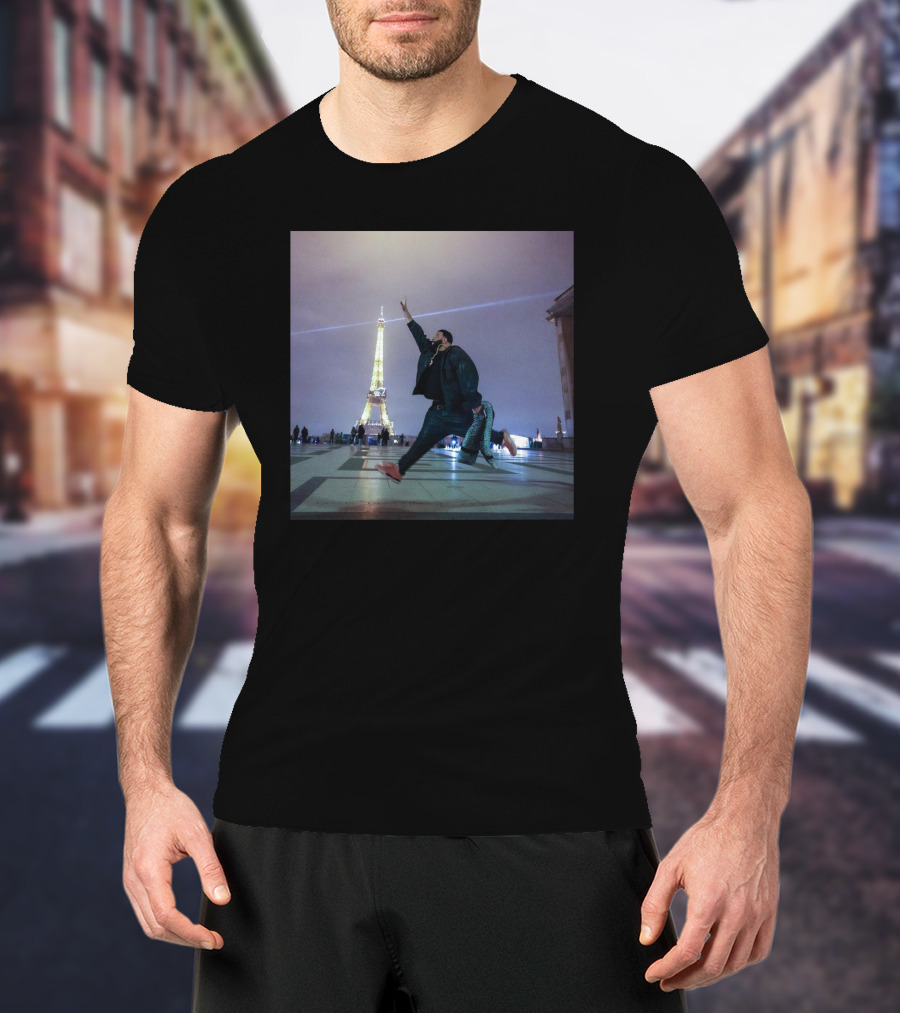 Dj Khaled Air Jordan Jumpman Eiffel Tower Paris Scene T-Shirt