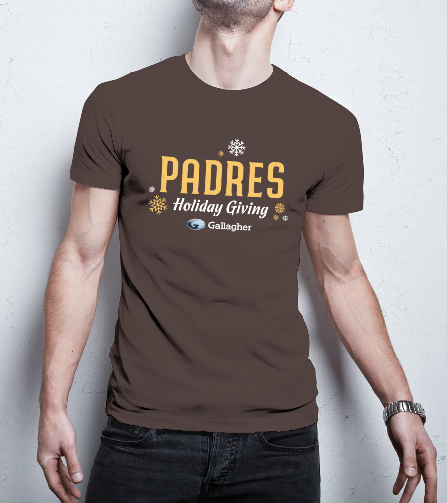 Padres Holiday Giving Gallagher Snowflakes T-Shirt