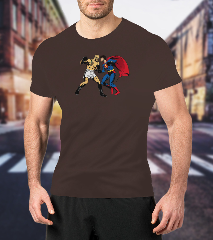 Adin Vs. Top Cartoon Boxer Superhero Confrontation T-Shirt