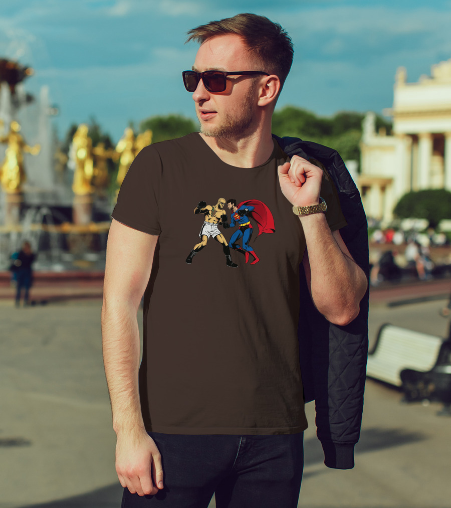 Adin Vs. Top Cartoon Boxer Superhero Confrontation T-Shirt