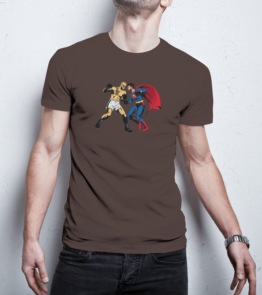 Adin Vs. Top Cartoon Boxer Superhero Confrontation T-Shirt
