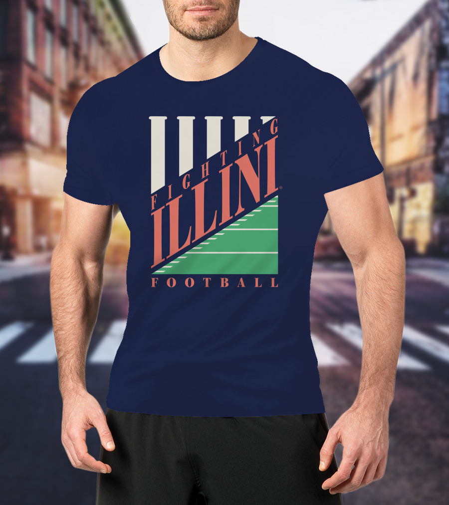 Fighting Illini Football Illinois Field Stripes T-Shirt
