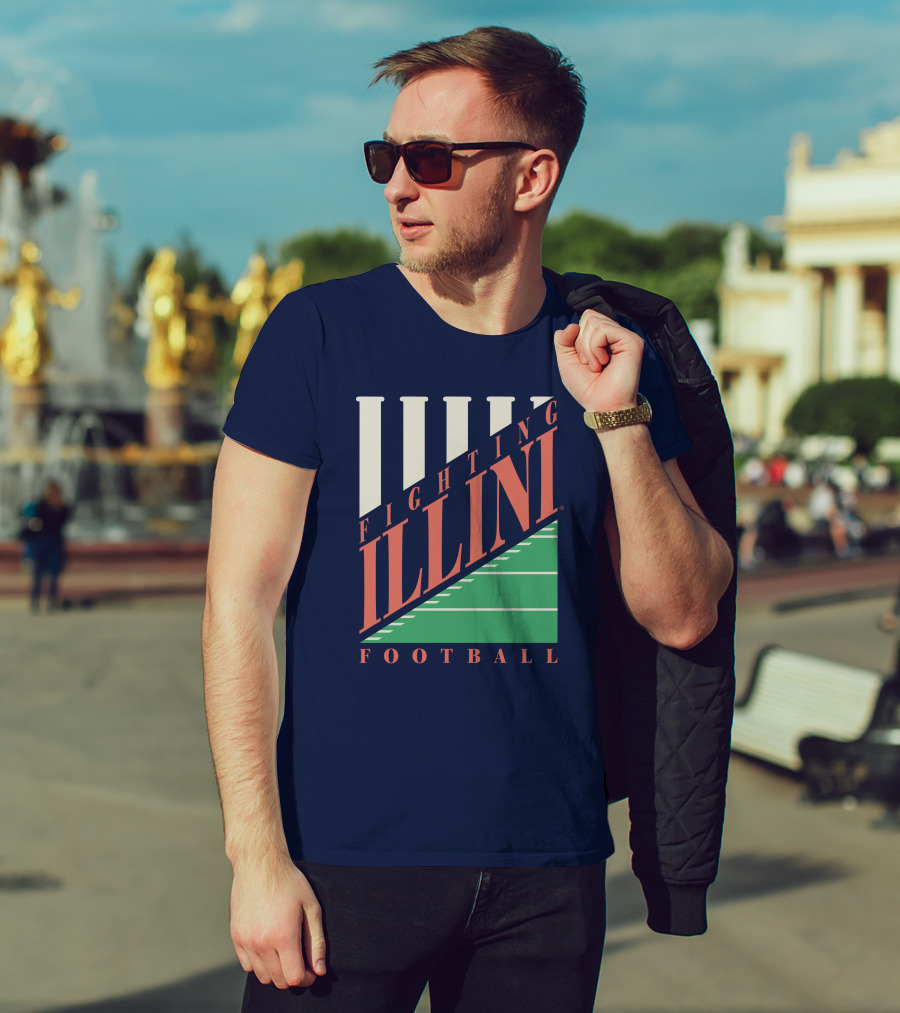 Fighting Illini Football Illinois Field Stripes T-Shirt