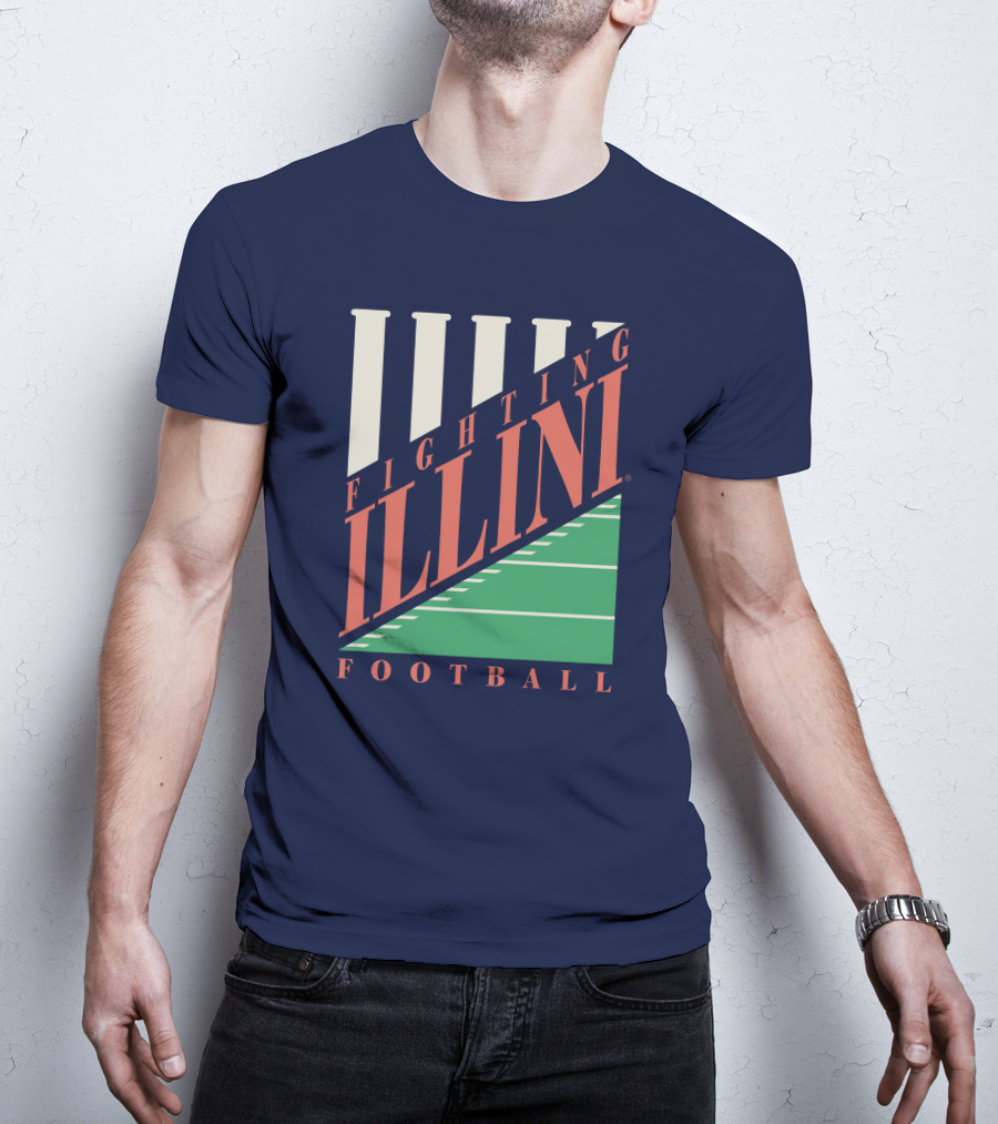 Fighting Illini Football Illinois Field Stripes T-Shirt