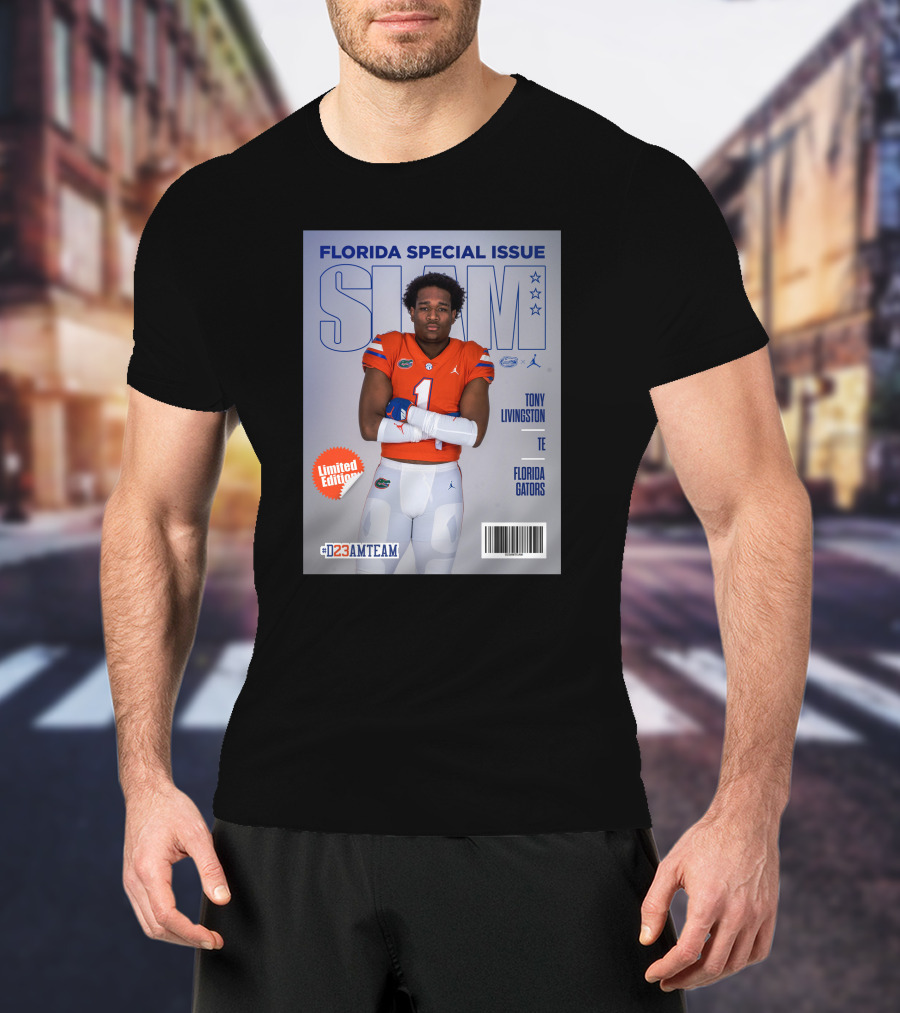 Florida Special Issue Slam Tony Livingston TE Florida Gators T-Shirt