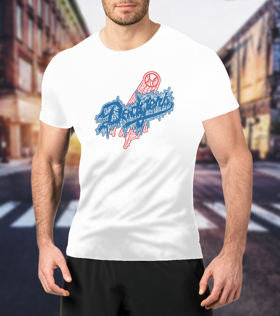 Deathcore Mic Dodgers Blue Drip T-Shirt