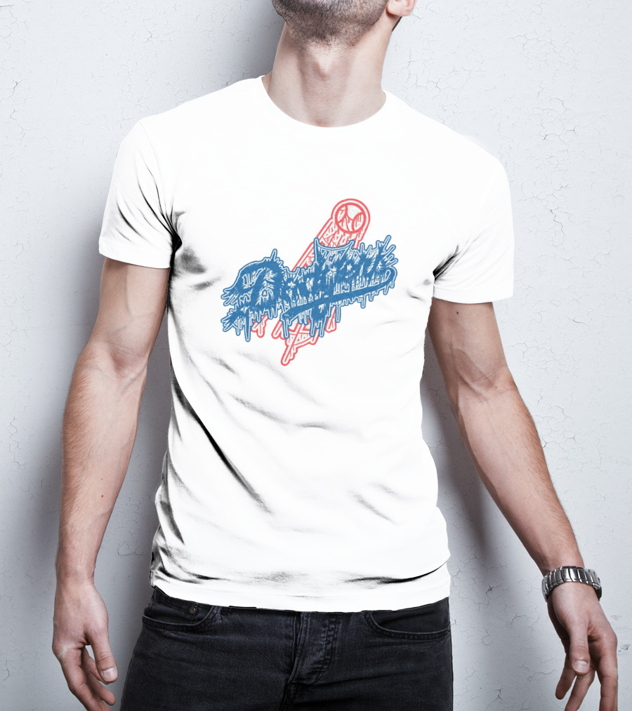 Deathcore Mic Dodgers Blue Drip T-Shirt