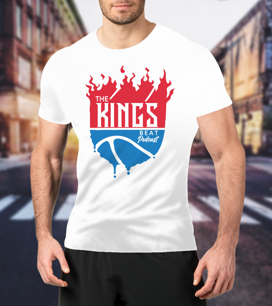 The Kings Beat Podcast Flame Basketball Drip T-Shirt