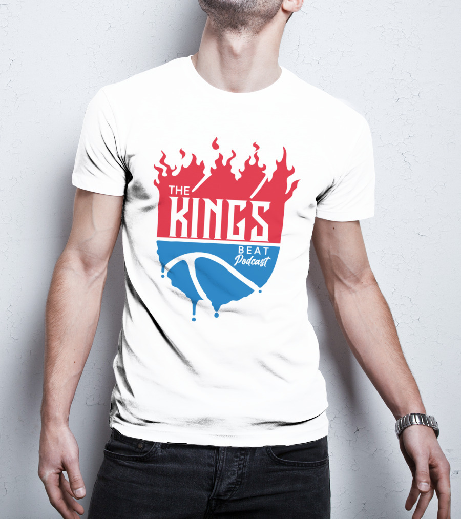 The Kings Beat Podcast Flame Basketball Drip T-Shirt