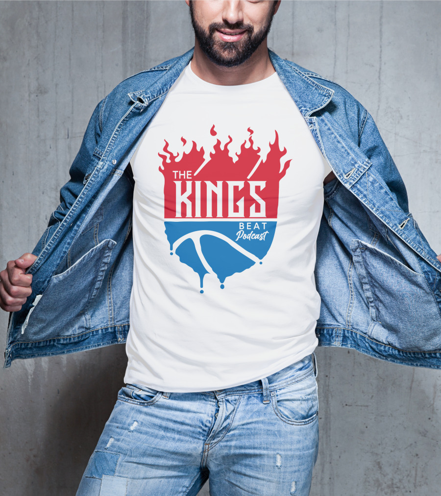The Kings Beat Podcast Flame Basketball Drip T-Shirt