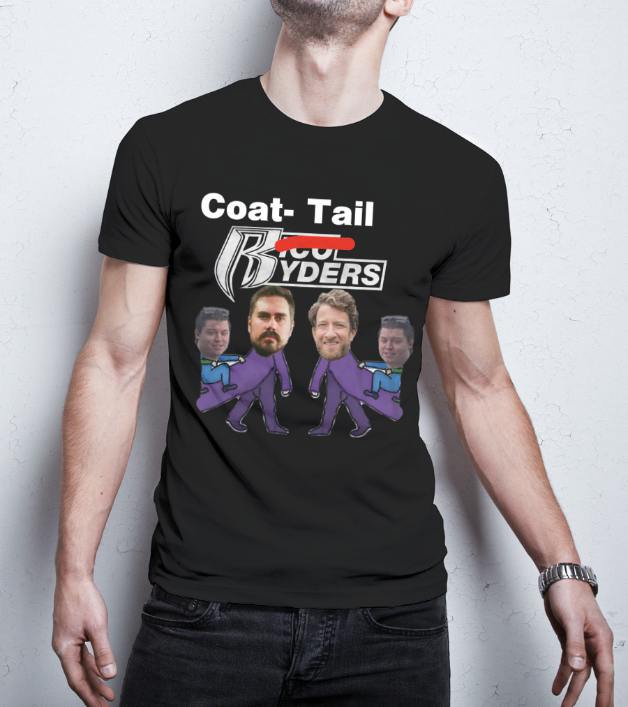 Coat Tail Ryders Ryders Logo Purple Suit Faces T-Shirt