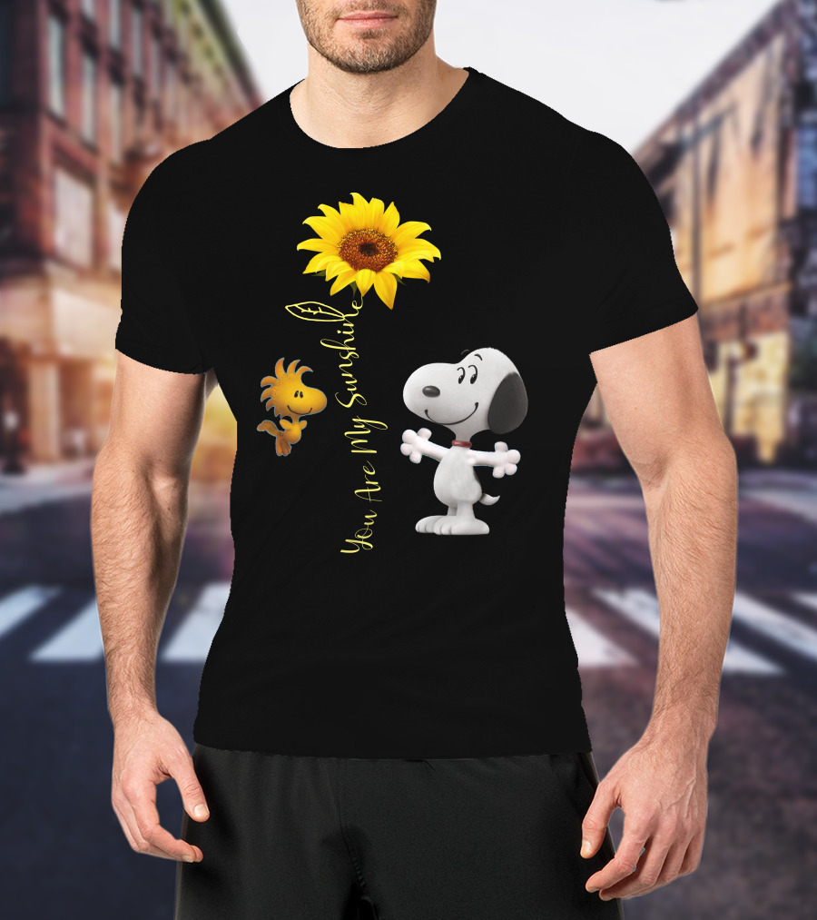 Snoopy And Woodstock You Are My Sunshine Sunflower T-Shirt